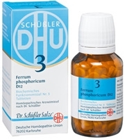 DHU Schüssler Salz Nr. 3 Ferrum phosphoricum D12, 80 Tabl.