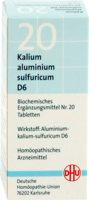 DHU Schüssler Salz Nr. 20 Kalium aluminium sulfuricum D6, 80 Tabl.