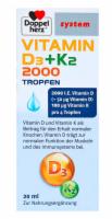 DOPPELHERZ Vitamin D3 2000+K2 Tropfen